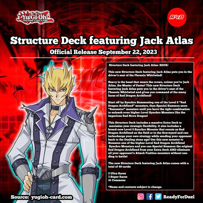 Yugioh - Structure Deck: Jack Atlas - 1st Edition