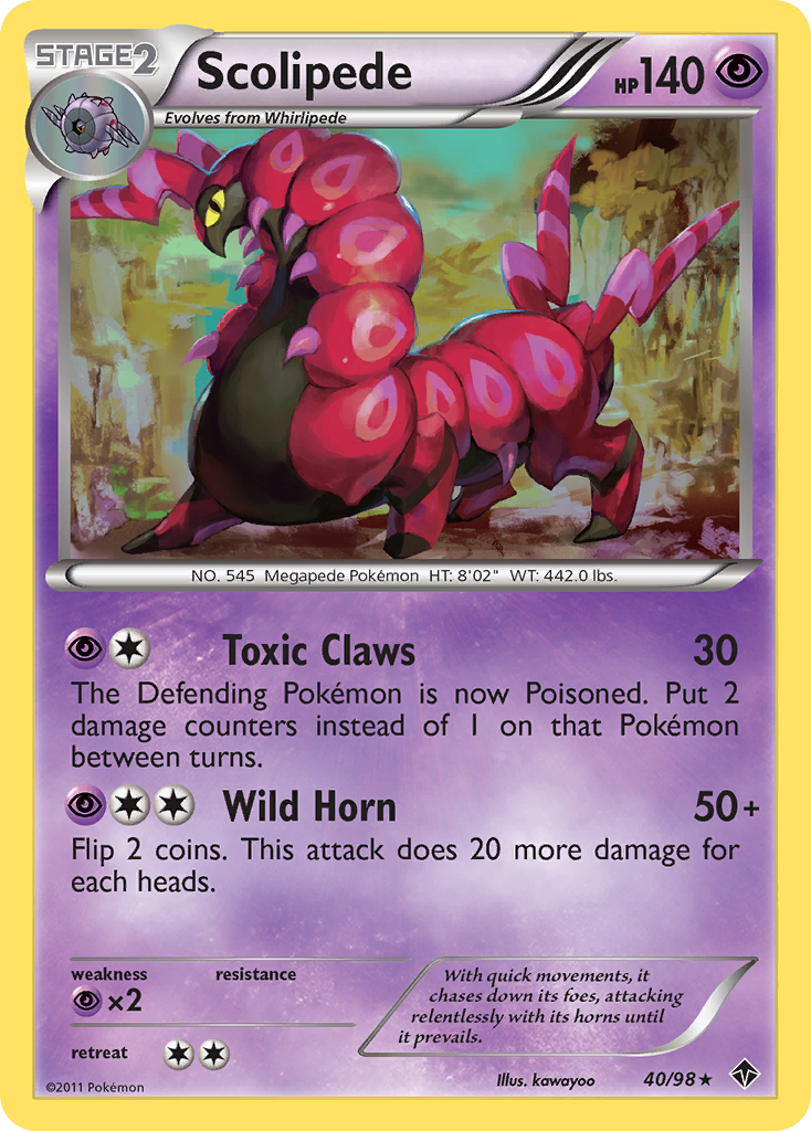 Scolipede (40/98) [Black & White: Emerging Powers]