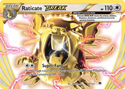 Raticate BREAK - 089/122 - Rare BREAK