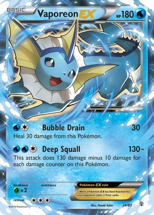 Vaporeon EX - 024/83 - Ultra Rare