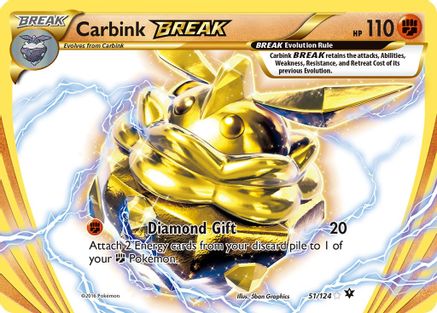 Carbink BREAK - 051/124 - Rare BREAK