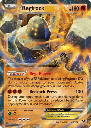 Regirock EX - 043/124 - Ultra Rare