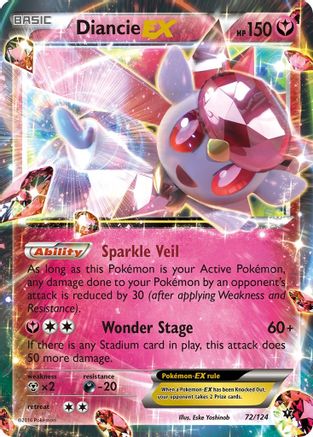 Diancie EX - 072/124 - Ultra Rare