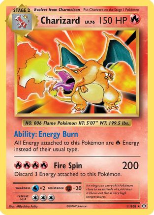 Charizard - 011/108 - Holo Rare