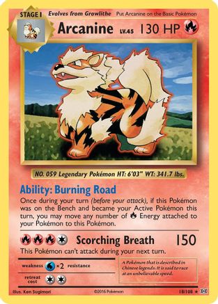 Arcanine - 018/108 - Rare