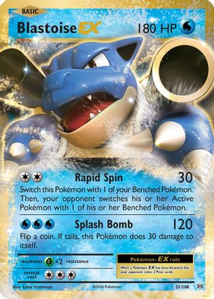 Blastoise EX - 021/108 - Ultra Rare