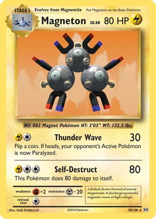 Magneton - 038/108 - Holo Rare - Reverse Holofoil