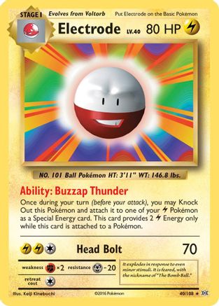 Electrode - 040/108 - Rare - Reverse Holofoil