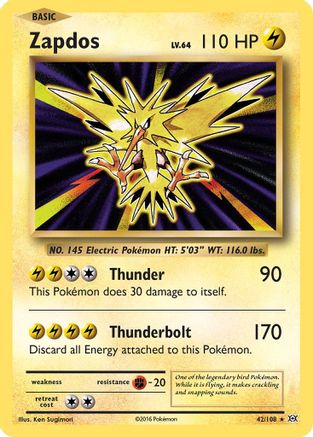 Zapdos - 042/108 - Holo Rare - Holofoil