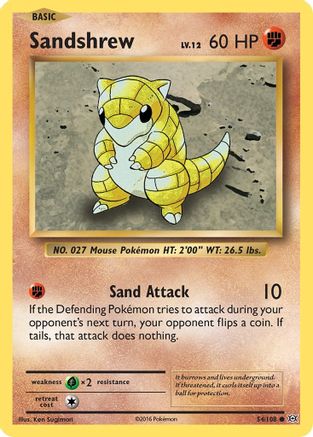 Sandshrew - 054/108 - Common - Reverse Holofoil
