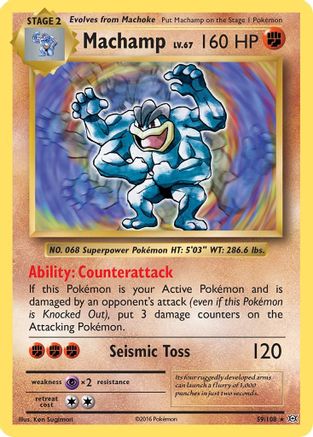 Machamp - 059/108 - Holo Rare - Reverse Holofoil