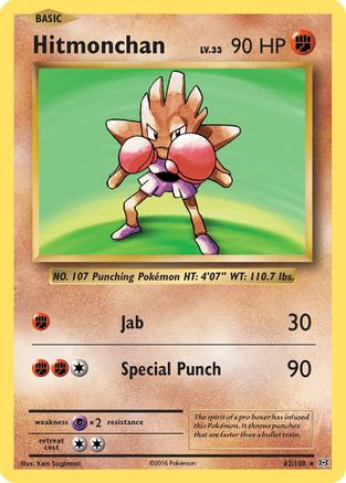 Hitmonchan - 062/108 - Holo Rare - Reverse Holofoil