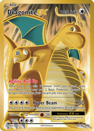 Dragonite EX (Full Art) - 106/108 - Ultra Rare