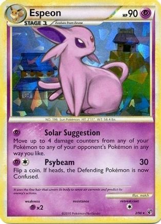 Espeon - 2/90 (HGSS Undaunted - Cracked Ice Holo) -/090 - Holo Rare - Holofoil