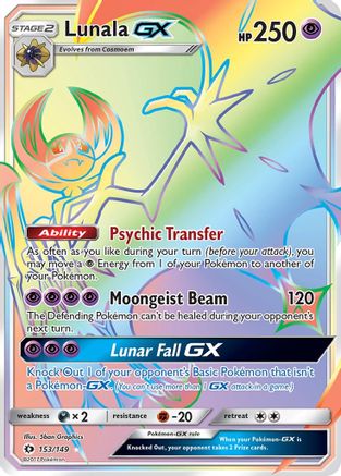 Lunala GX (Secret) - 153 - Secret Rare