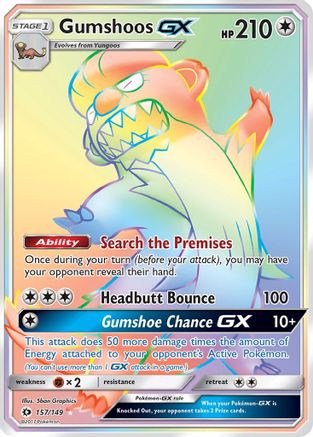Gumshoos GX (Secret) - 157/149 - Secret Rare