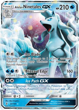 Alolan Ninetales GX - 022/145 - Ultra Rare