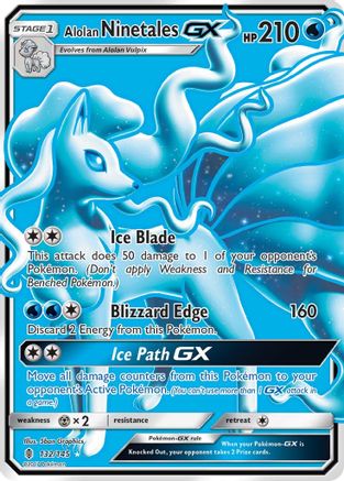Alolan Ninetales GX (Full Art) - 132/145 - Ultra Rare