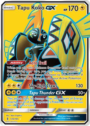 Tapu Koko GX (Full Art) - 135/145 - Ultra Rare