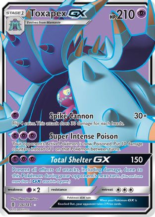 Toxapex GX (Full Art) - 136/145 - Ultra Rare