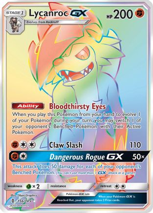 Lycanroc GX (Secret) - 156 - Secret Rare