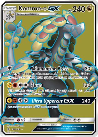 Kommo-o GX (Full Art) - 141/145 - Ultra Rare