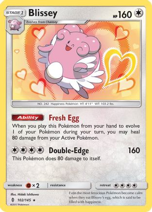 Blissey - 102 - Holo Rare - Reverse Holofoil