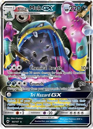 Alolan Muk GX - 084/147 - Ultra Rare