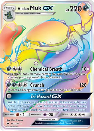 Alolan Muk GX (Secret) - 157 - Secret Rare