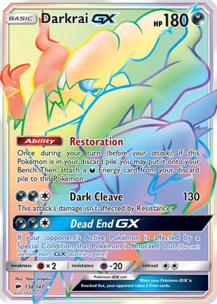 Darkrai GX (Secret) - 158 - Secret Rare
