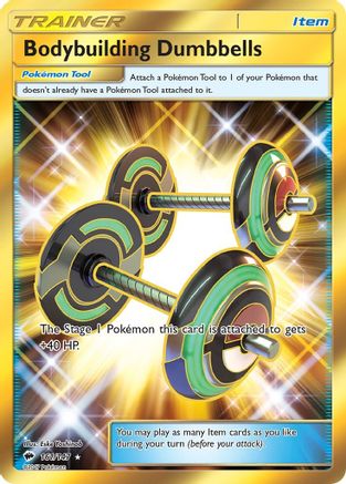 Bodybuilding Dumbbells (Secret) - 161 - Secret Rare