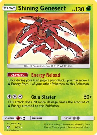 Shining Genesect - 009/73 - Shiny Holo Rare