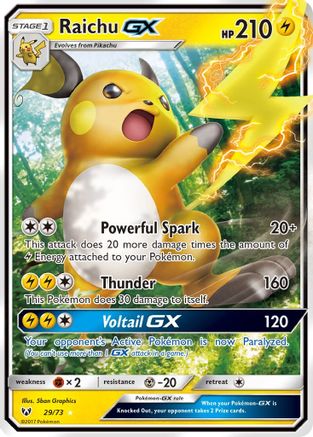 Raichu GX - 029/73 - Ultra Rare