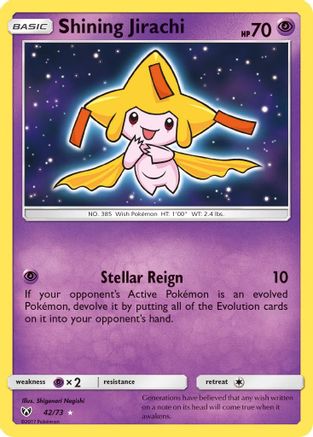 Shining Jirachi - 042/73 - Shiny Holo Rare
