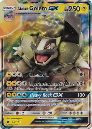 Alolan Golem GX - 034/111 - Ultra Rare