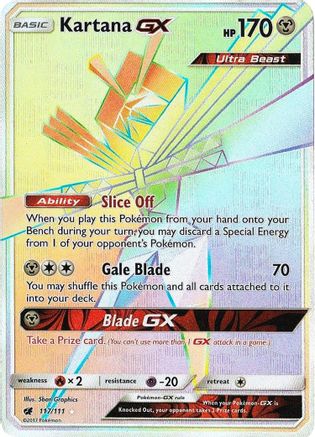 Kartana GX (Secret) - 117 - Secret Rare