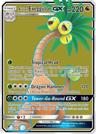 Alolan Exeggutor GX (Full Art) - 107/111 - Ultra Rare