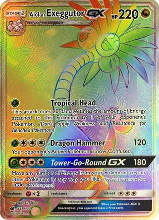 Alolan Exeggutor GX (Secret) - 118/111 - Secret Rare