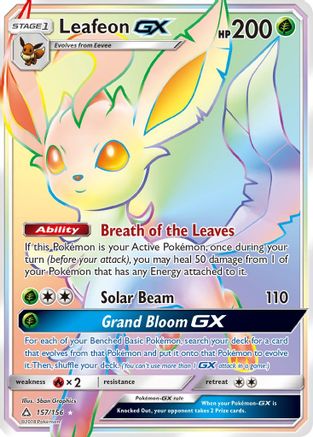 Leafeon GX (Secret Rare) - 157 - Secret Rare
