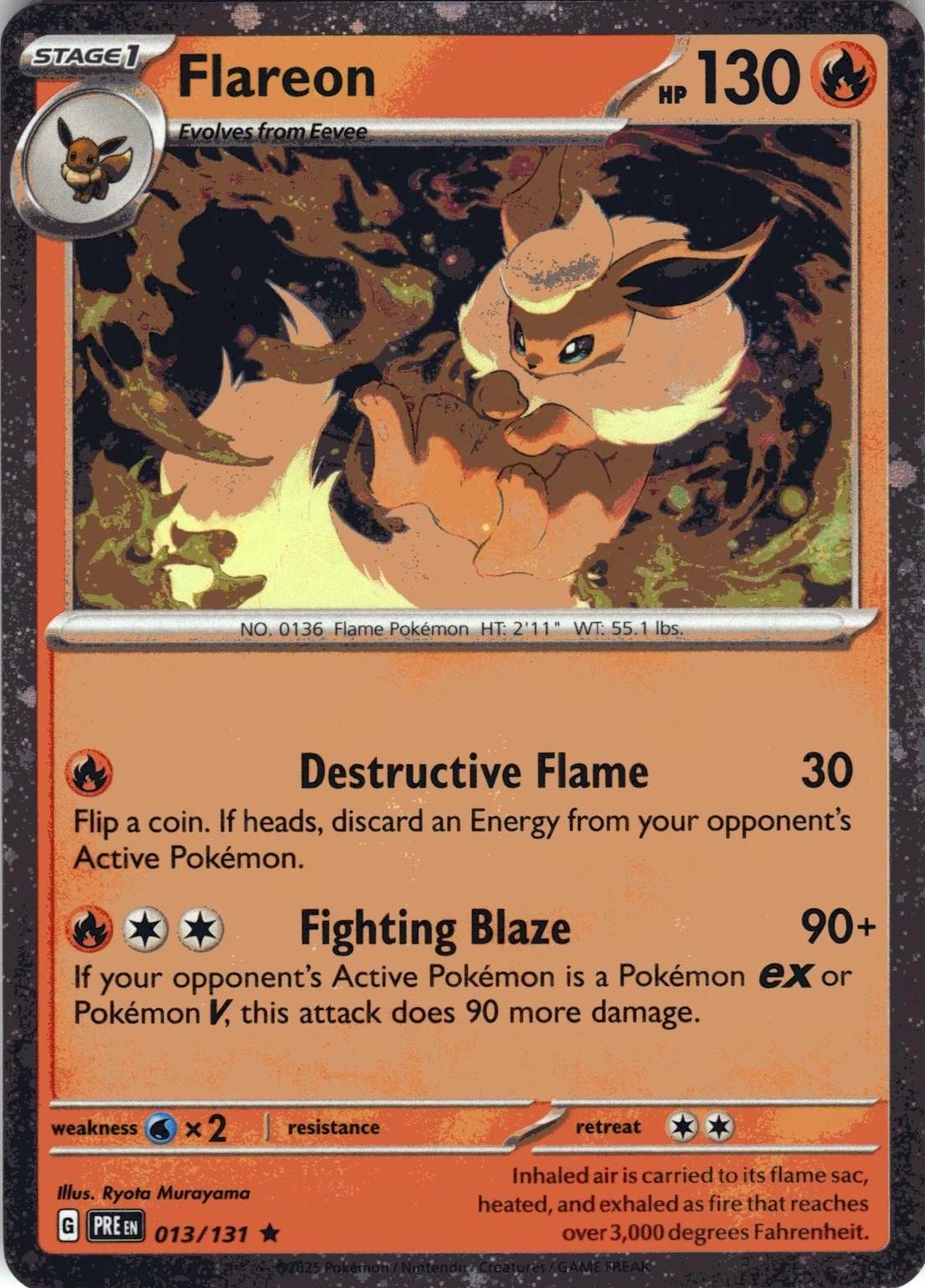 Flareon - 013/131 - Rare - Cosmos Holo