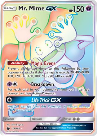 Mr. Mime GX (Secret) - 173 - Secret Rare