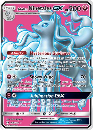 Alolan Ninetales GX (Full Art) - 205 - Ultra Rare
