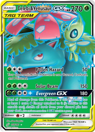 Celebi & Venusaur GX (Full Art) - 159 - Ultra Rare