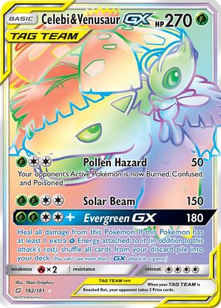 Celebi & Venusaur GX (Secret) - 182 - Secret Rare