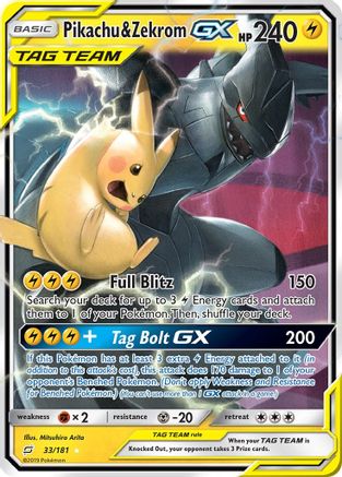 Pikachu & Zekrom GX - 033/181 - Ultra Rare