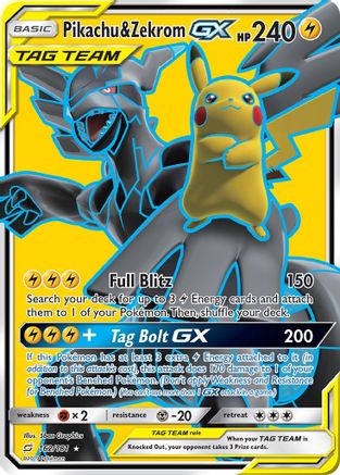 Pikachu & Zekrom GX (Full Art) - 162/181 - Ultra Rare