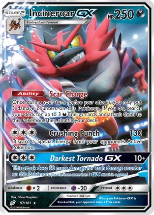Incineroar GX - 097/181 - Ultra Rare
