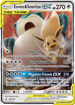 Eevee & Snorlax GX - 120/181 - Ultra Rare