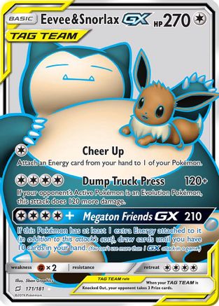 Eevee & Snorlax GX (Full Art) - 171 - Ultra Rare