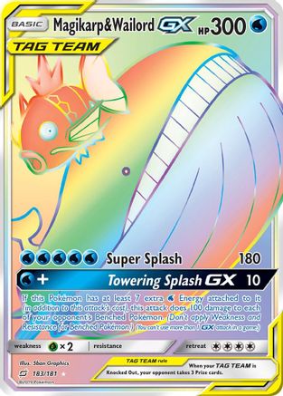 Magikarp & Wailord GX (Secret) - 183 - Secret Rare